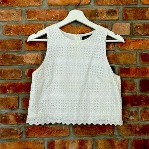 Ivanka Trump cotton cropped top. White